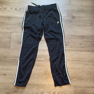adidas Black Sweatpants with White Stripes